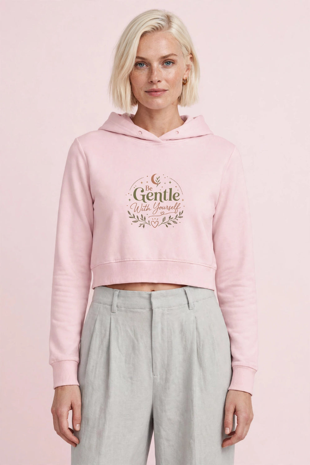 Elara Soft-Touch Cropped Hoodie