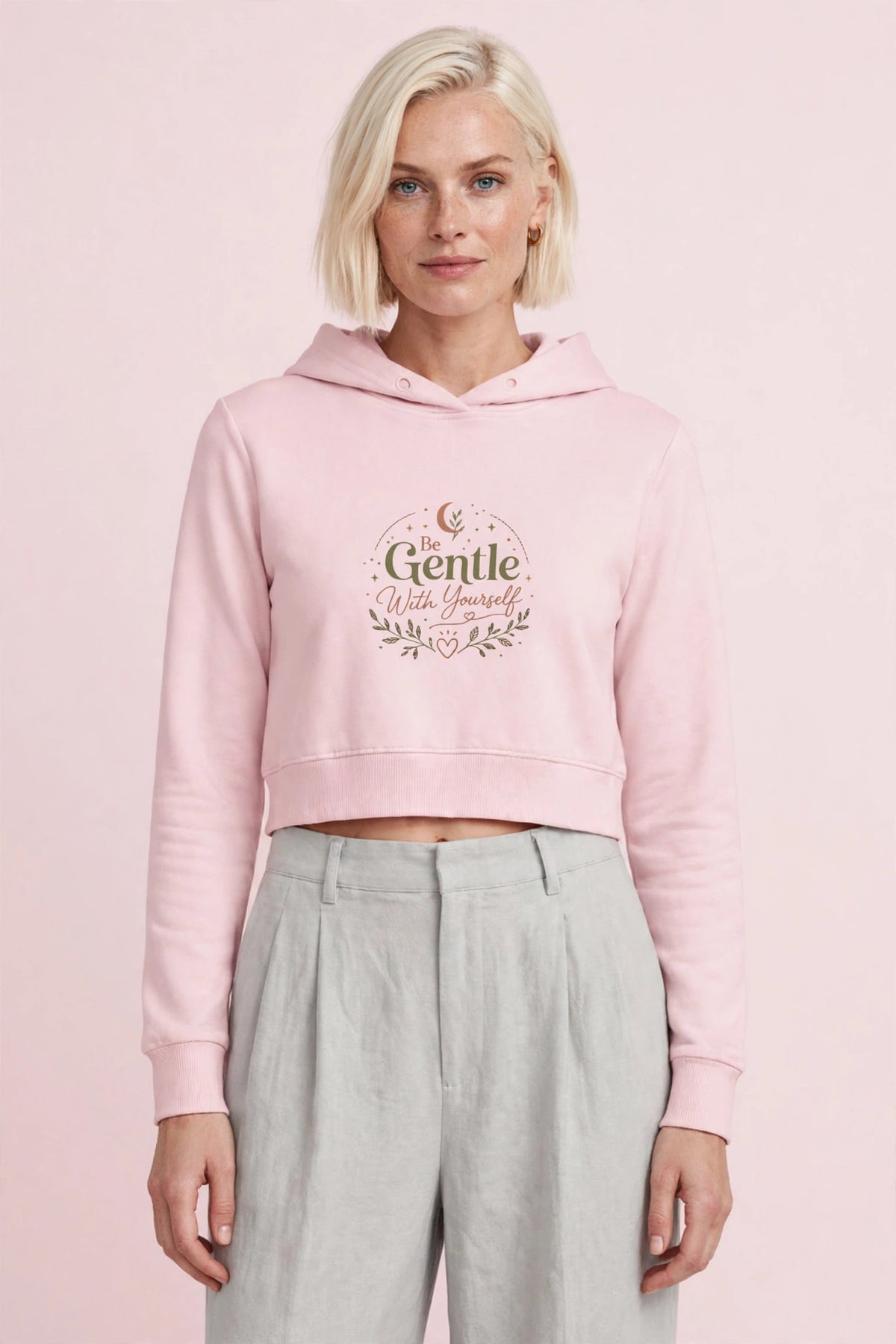 Elara Soft-Touch Cropped Hoodie