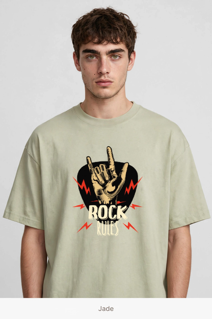 Rock Rules - Premium Graphic T-Shirt
