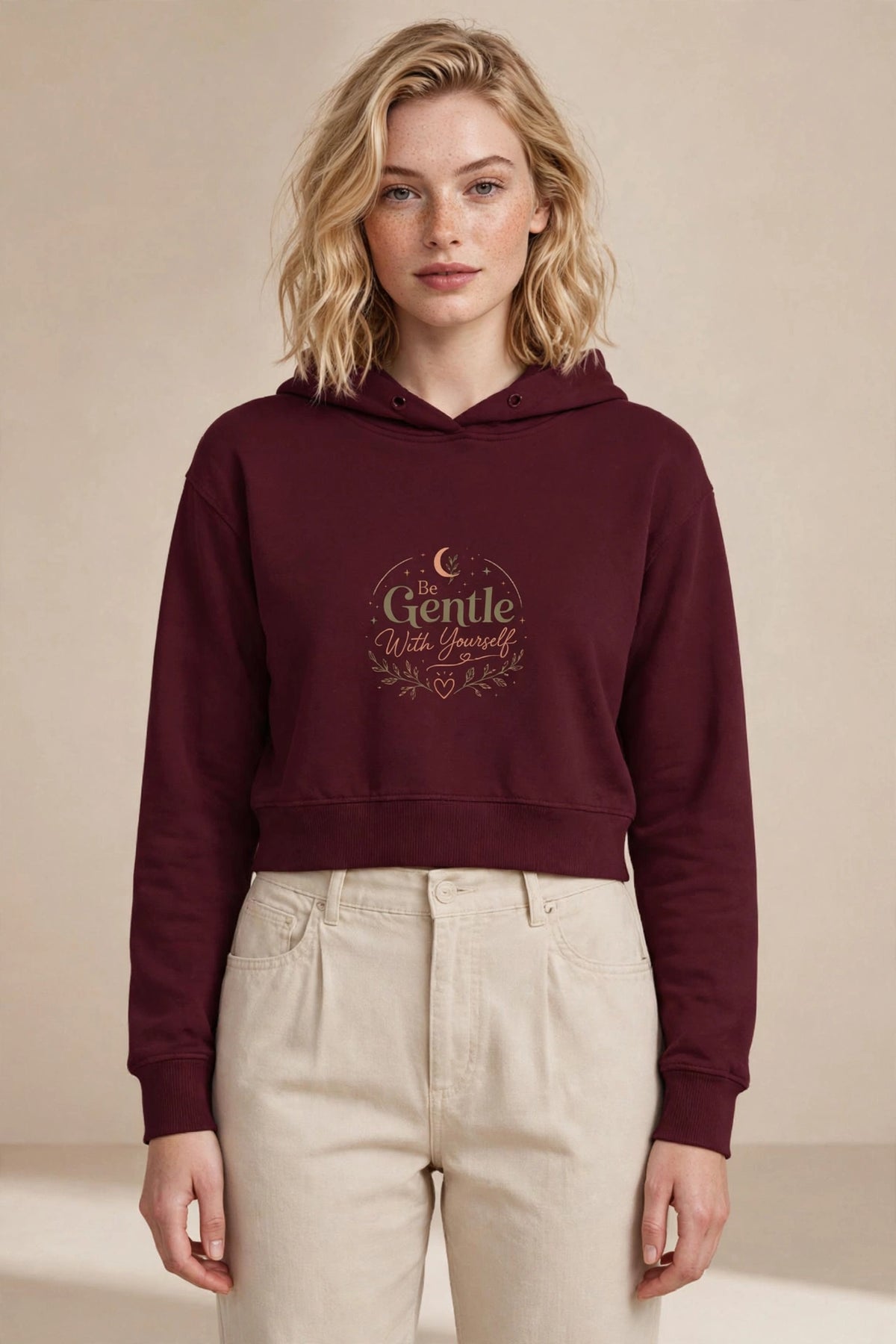 Elara Soft-Touch Cropped Hoodie