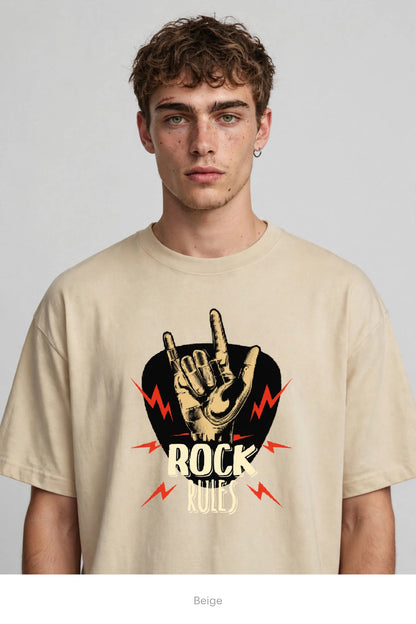 Rock Rules - Premium Graphic T-Shirt