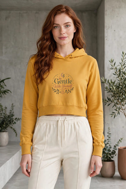 Elara Soft-Touch Cropped Hoodie